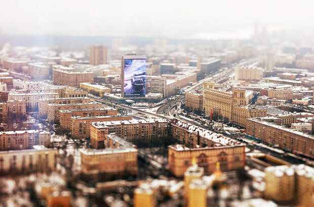 Когда мегаполисы - словно миниатюры: города и эффект tilt-shift