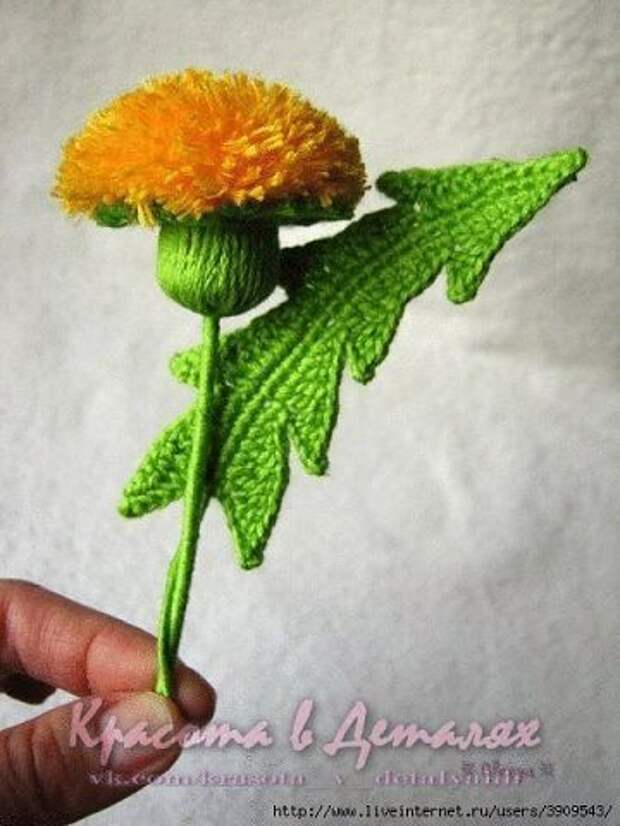 Одуванчики из ниток Одуванчики из ниток