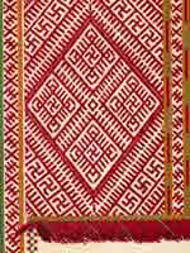 Сборник Стасова 1872 года. Вышивка на женской рубашке. Выборгская губ. уезд Нейкирхен