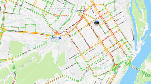 Пробки в Барнауле 26 декабря / Скриншот 