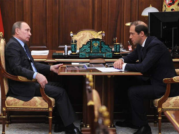 Владимир Путин встретился с главой Минпромторга Денисом Мантуровым