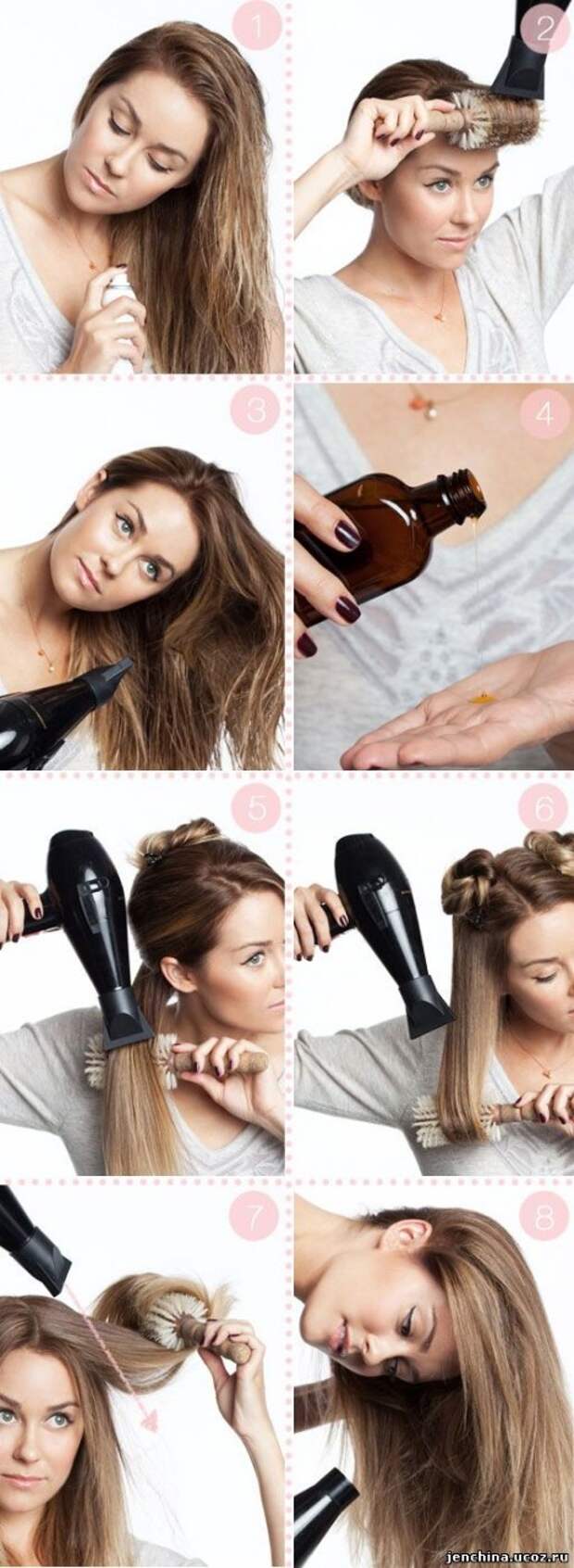 Как сделать укладку на длинные волосы с помощью фена и брашинга
