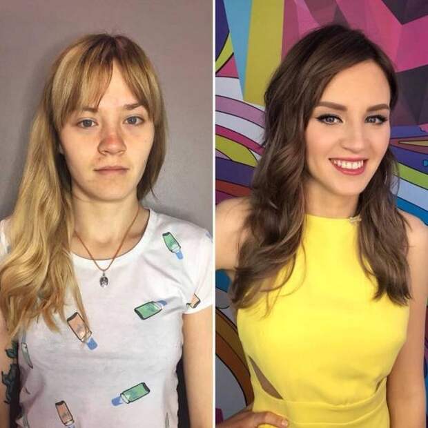 Сила макияжа творит чудеса: снимки до и после