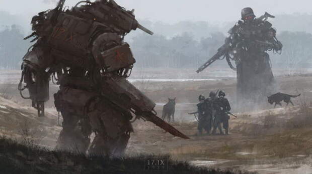 Война прошлого и будущего: картины Jakub Rozalski Война прошлого и будущего: картины Jakub Rozalski
