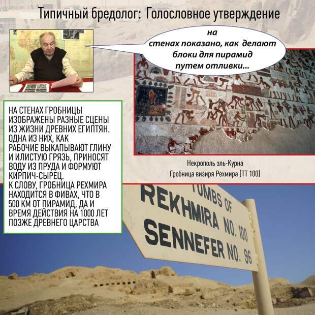 Типичный бредолог, голословные утверждения [Древний Египет] древний египет, история, пирамидосрач, пирамиды, факты