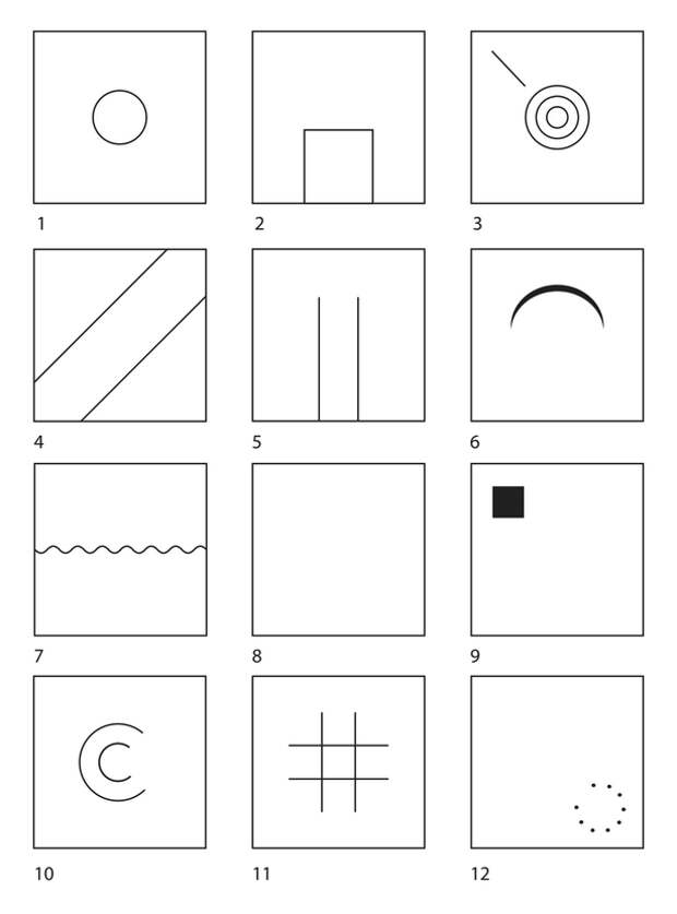 Тест психологический дорисовать картинки 8 квадратов