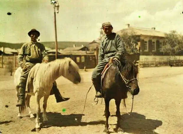 Монголия Внутренняя - Китай 1912 г. юрты монголов