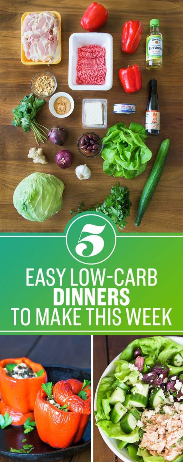 If you're trying to eat fewer carbs, try this easy-to-follow dinner plan.