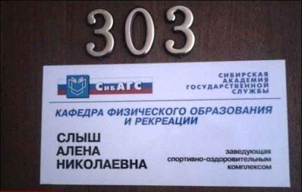 Говорящие фамилии фамилии, юмор