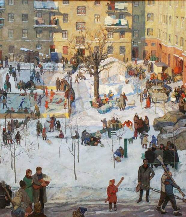 Игорь Попов, «Наш двор», 1964 новый год, художник