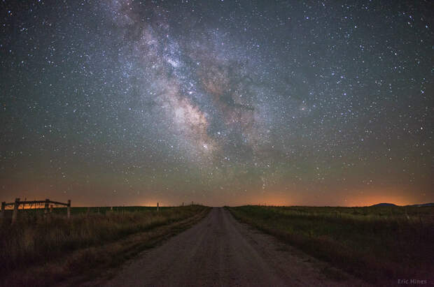 Eric Hines «Деревенская сторона Млечного Пути». звёзды, небо, пейзажи, фото