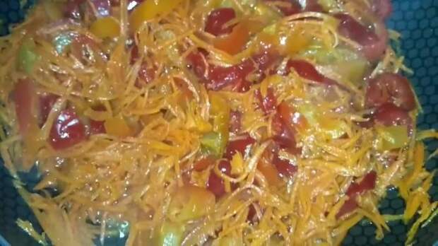 Очень вкусная рисовая лапша с овощами. кулинария, видео рецепт, рисовая лапша, с овощами, длин, длиннопост, фотография, видео