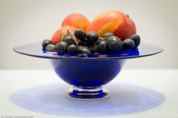 Ваза для фруктов из «горстки» стекла ваза, как это сделано, стекло, сша