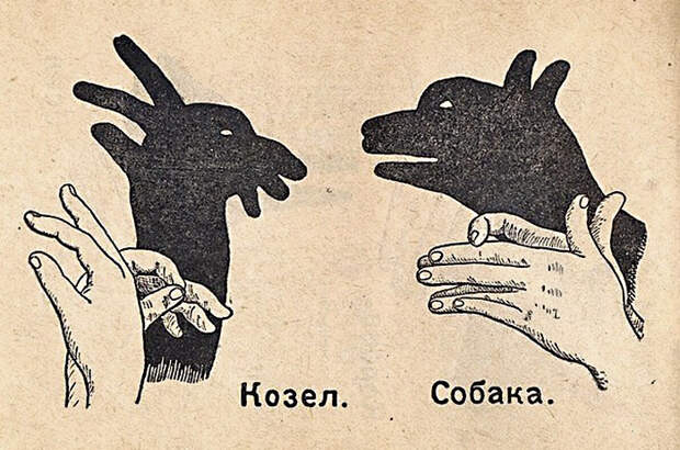 Театр теней: козел и собака