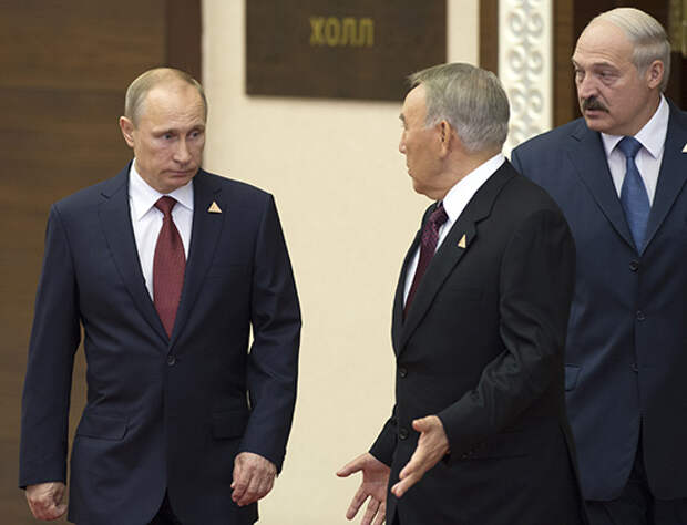Владимир Путин, Нурсултан Назарбаев и Александр Лукашенко