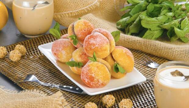 Домашнее печенье «Персики»: простой, но очень красивый десерт