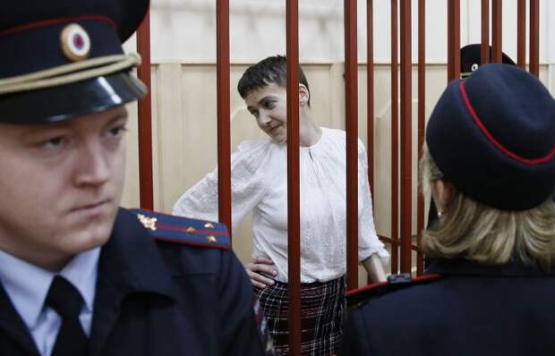 Надежда Савченко в Басманном суде, 17 апреля