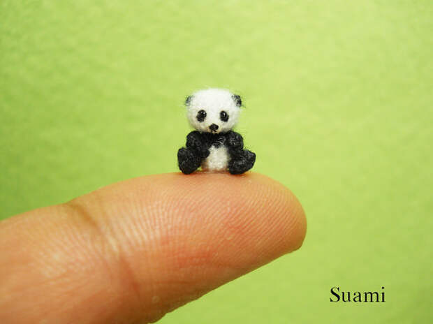 Micro Panda Bear 0.4 Inch - Made To Order