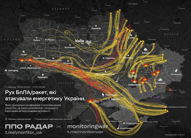 ‼️🇺🇦🔥 Масштабные комбинированные удары по энергообъектам и ВПК Украины