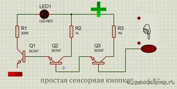 Простая сенсорная кнопка