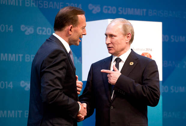 Эббот и Путин на саммите G20 в Брисбене