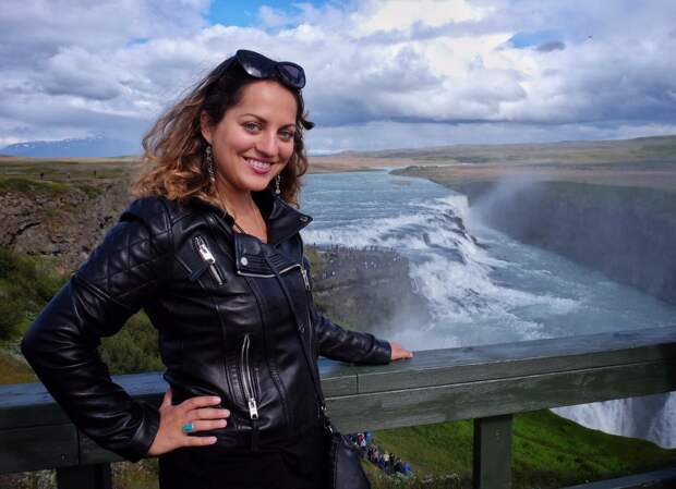 Kate at Gulfoss, Iceland
