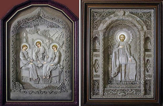Вязаные иконы