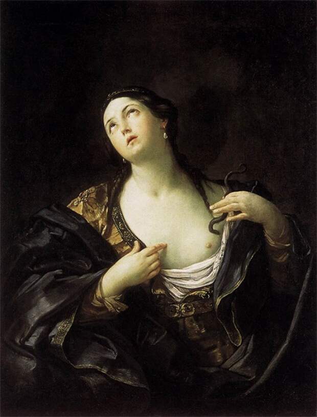 «Смерть Клеопатры». 1625. Новый дворец, Потсдам. Автор: Рени Гвидо.
