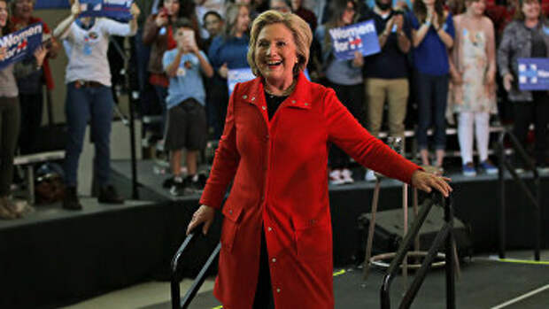 Кандидат в президенты от демократов Хиллари Клинтон в Рино, штат Невада
