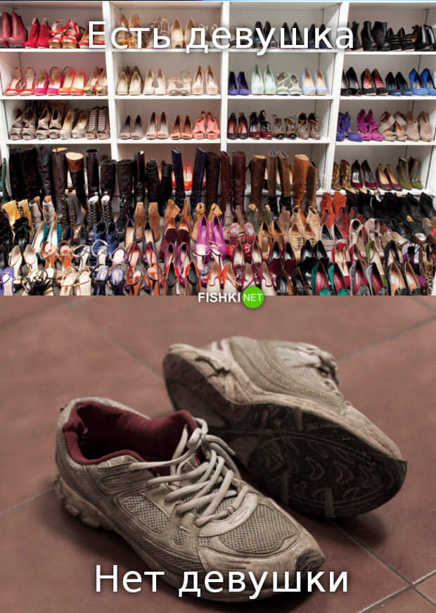 Запасы обуви в квартире девушка, пара, семья