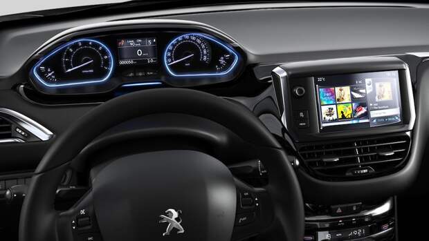 Peugeot 208 авто, рулевое колесо, руль. автодизайн