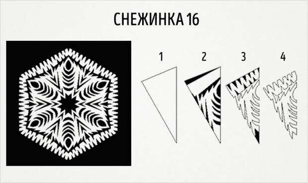 20 схем восхитительных снежинок из бумаги