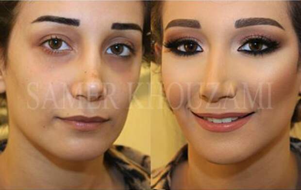 Макияж:до и после девушки, косметика, макияж