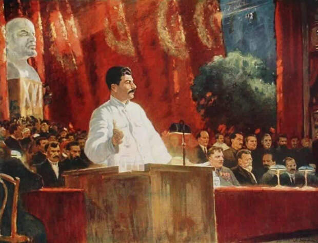 Выступление И. В. Сталина на ХVI съезде партии - Александр Герасимов (1935 год)