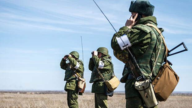Военные учения на полигоне