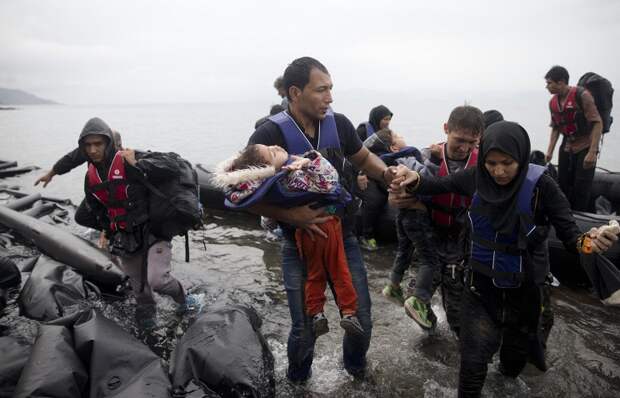Прибытие мигрантов на остров Лесбос. 23 сентября