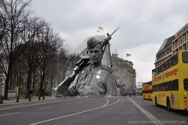 23. Берлин 1945-2010. Пулеметчик. Связь времен, берлин, история, фото