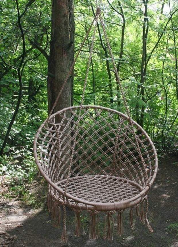 Круглое кресло в технике макраме Круглое кресло в технике макраме