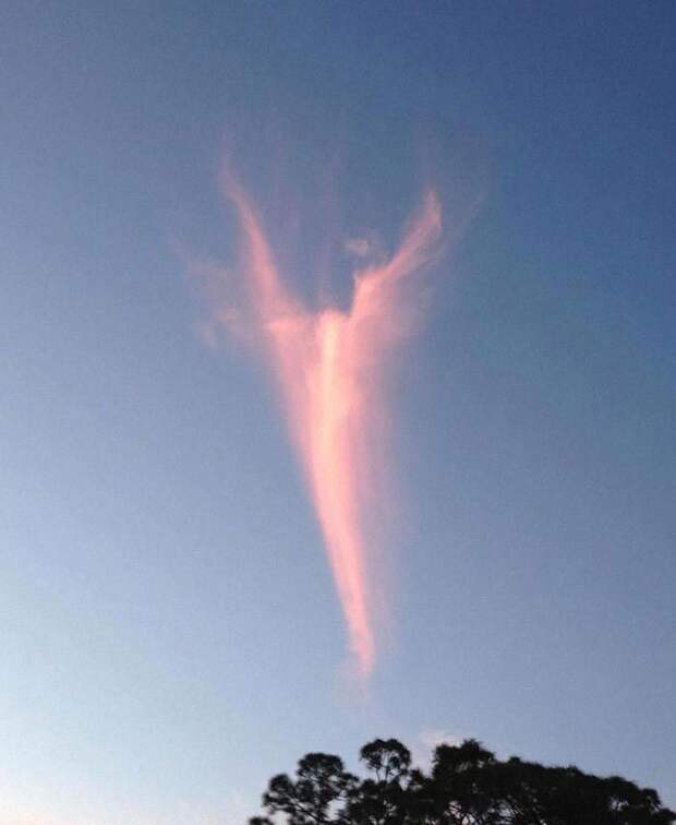Ангел небо, облака, формы