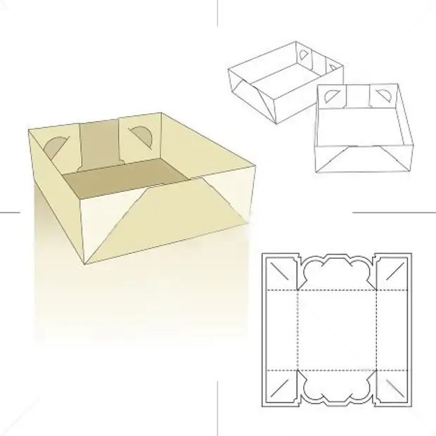 Как сделать упаковочную коробку для тортов