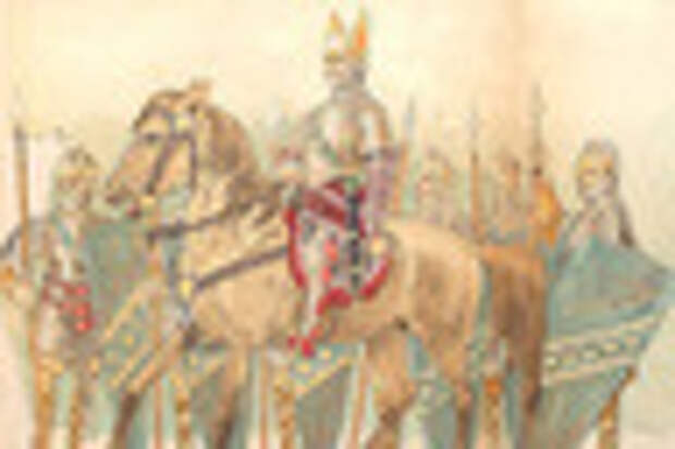 Отряд варягов. Рисунок XIX века