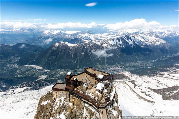 Путешествие на Вершину Aiguille Du Midi 3842 метра над уровнем моря