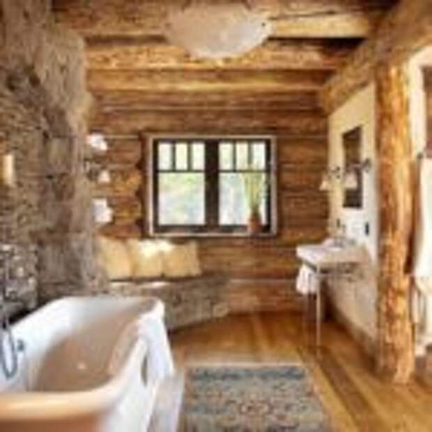 Дизайн ванной комнаты в рустикальном стиле