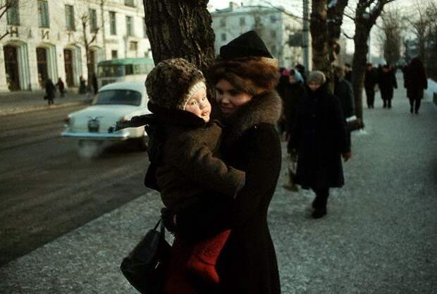 Mother and Child in Siberian Town