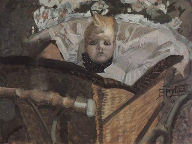 Портрет сына, 1902 Портрет сына, 1902 Врубель, биография, великие имена, искусство, картины, керамика, творчество, художник