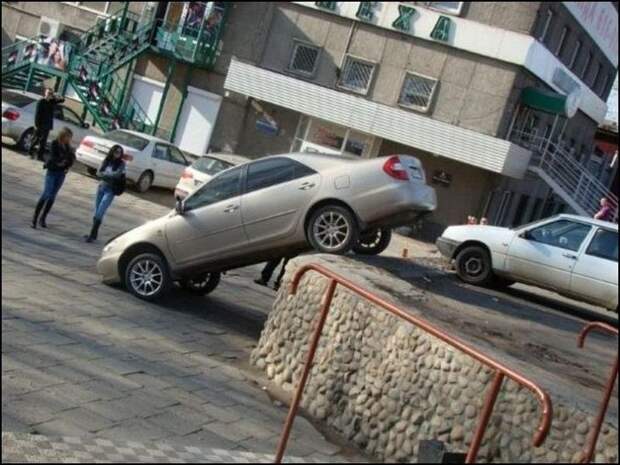 Чудеса парковки parking, авто, курьез, парковка