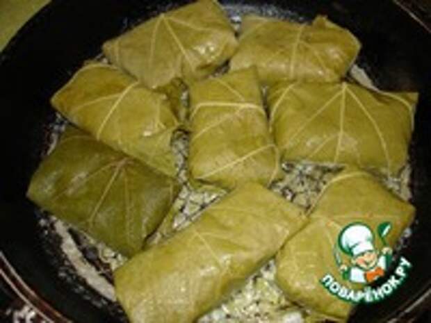 Мясо в виноградных листьях ингредиенты