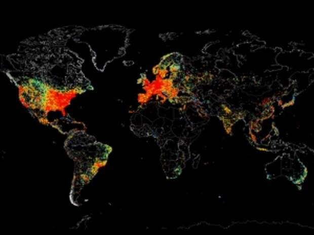Компания Shodan создала карту всех устройств на планете, подключенных к Интернету Компания Shodan создала карту всех устройств на планете, подключенных к Интернету