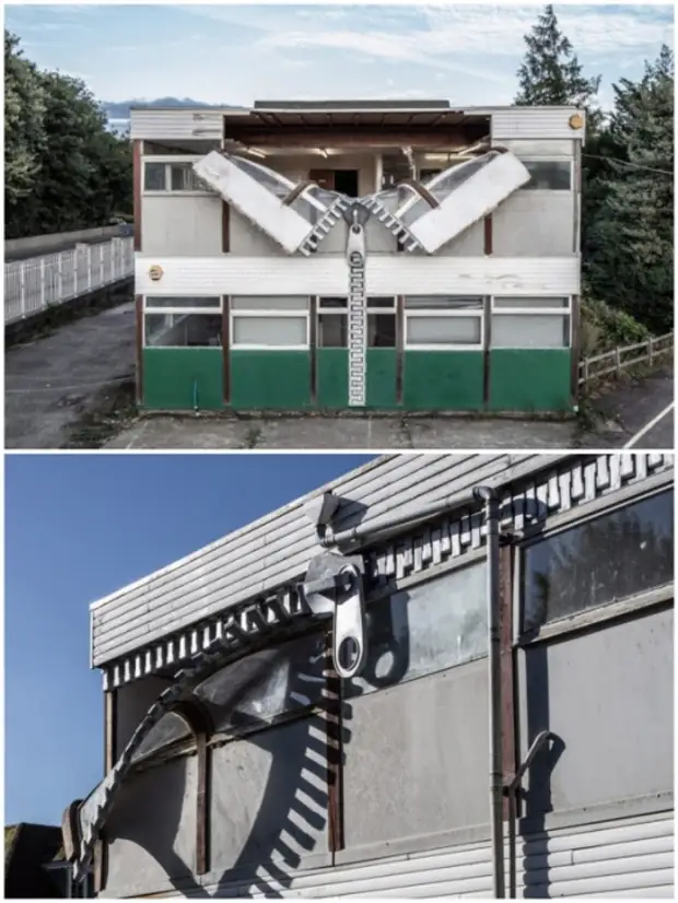 Павильон старой кожевенной фабрики «застегнули» на молнию (Эшфорд, Великобритания).