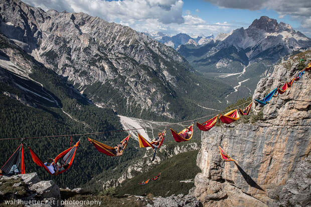 Фестиваль The Highline Meeting на горе Монте Пиана (Monte Piana), Италия 